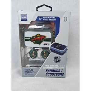 SOAR NHL Minnesota Wild True Wireless Earbuds Bluetooth Charging Case NWT TWS6